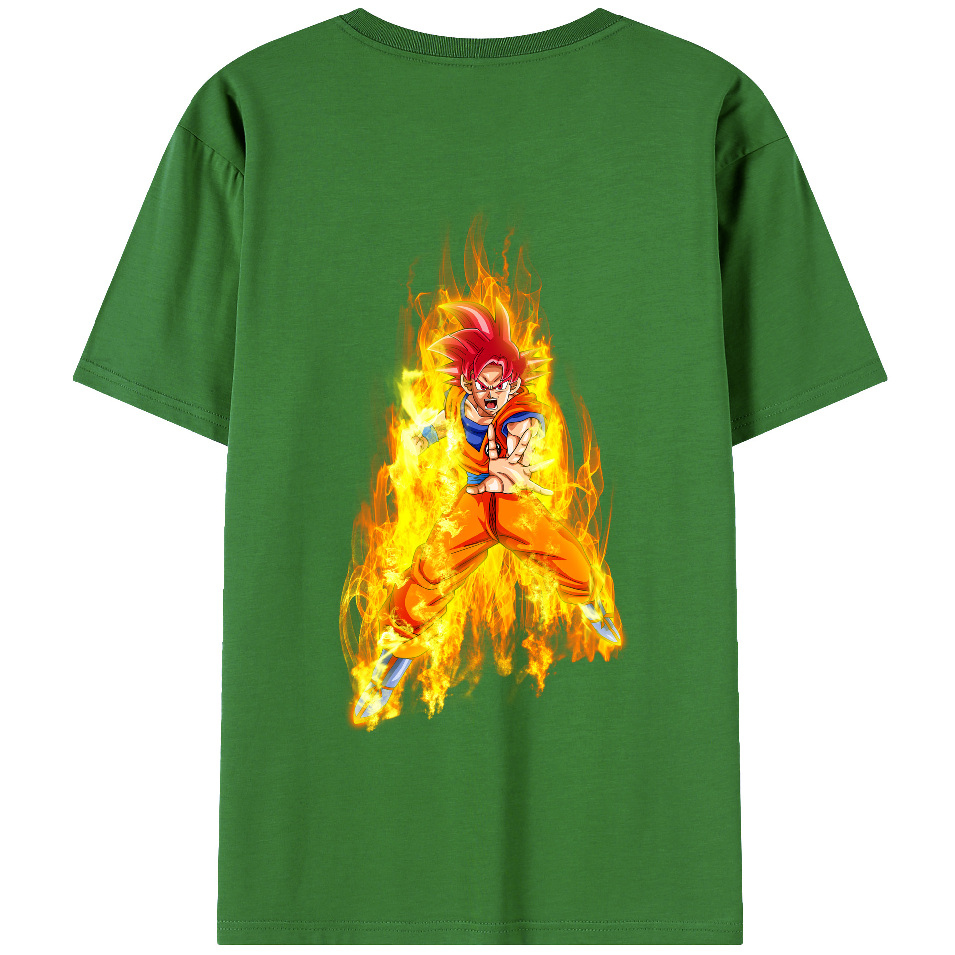 （画像用） ドラゴンボール 孫悟空（そん ごくう）Son Goku カカロット DRAGON BALL Kakarotto レディース半袖Tシャツ(バックプリント)